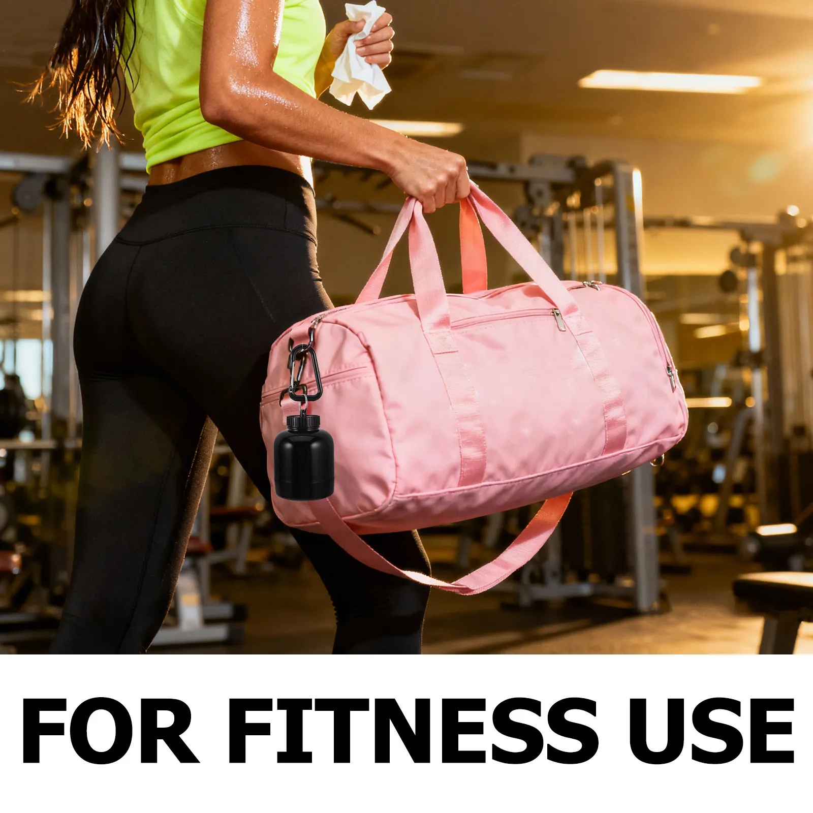 Protein Shaker Cup Screw Cap Leakproof Small Gym Powder Container Travel Size Mixing Bottle Portable Workout Fitness Sports