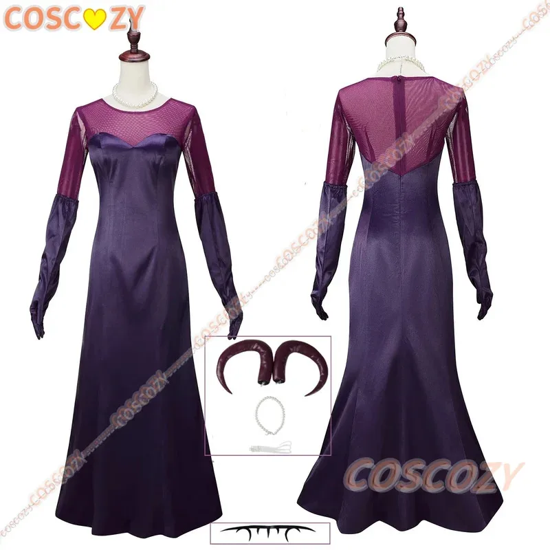 Lilith Cosplay vestido de noche Anime Hazbin demonio cuernos decoración accesorios Hotel primeras mujeres Cosplay disfraz Sexy elegante fiesta de Halloween