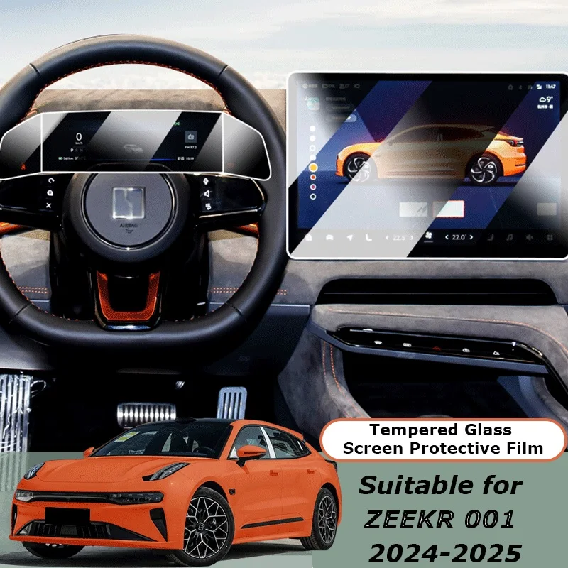 

3Pcs For ZEEKR 001 2025 2024 Tempered Glass Navigation Media Touch Center Display Screen Protective Film Car Interior Accessory