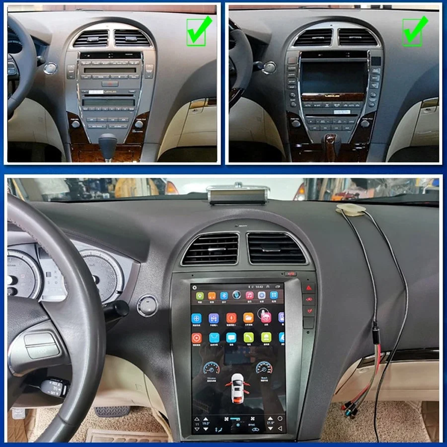 Android 14 For Lexus ES ES240 ES300 ES330 ES350 2004-2012 Car Radio GPS Navi Touch Screen Audio Intelligent System Player