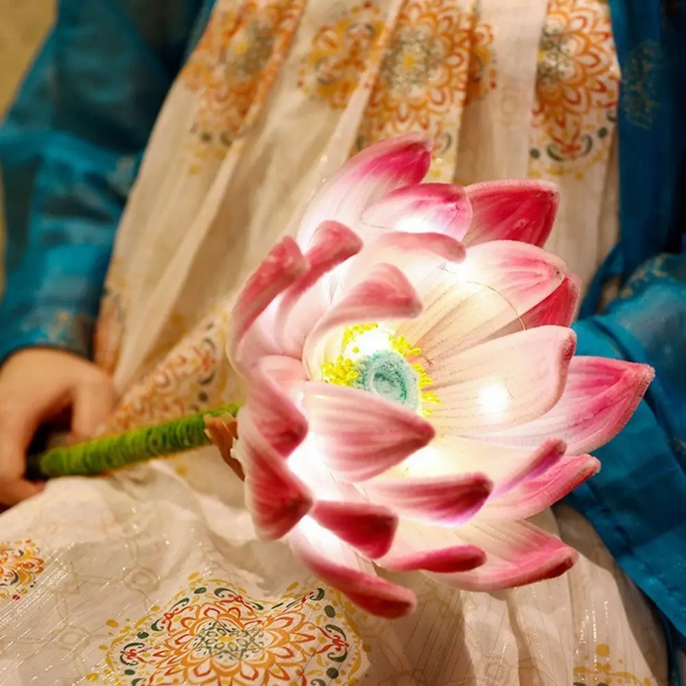 اليدوية الملتوية عصا زهرة اللوتس فانوس متوهجة DIY المواد حزمة الصينية التقليدية فانوس مع ضوء LED