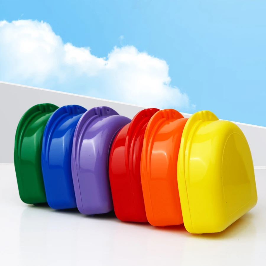 1 stuks tandenhouderdoos, draagbare opberg- en opbergdoos, beugeldoos, kunstgebitdoos