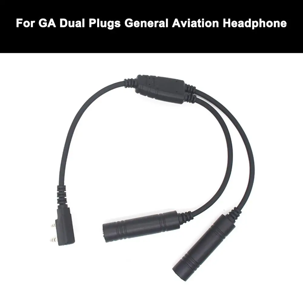 

Ga Dual Plugs To Airbus 5 Pin Xlr Adapter Universal Aviation Headphone Cable For Aviation Communication Uv-5r 888s P9u5