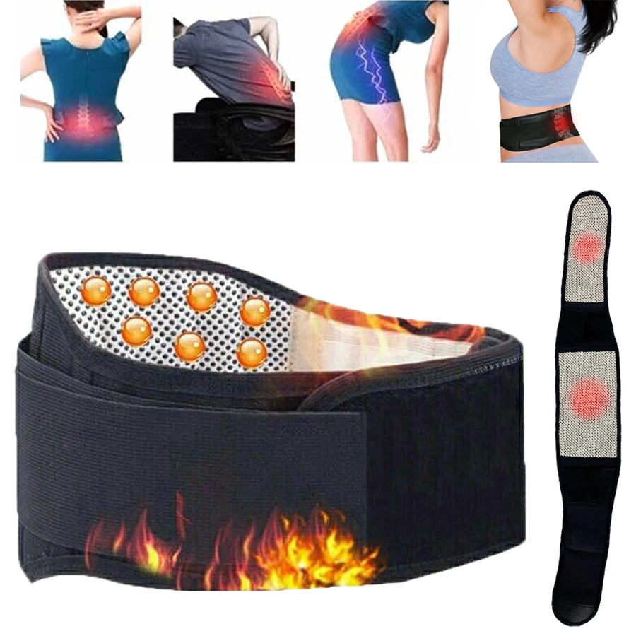 Tourmaline Waist Brace Support Belt Band Self Heating Lower Back Supports Magnetic Therapy Lumbar Waist Bandage Back Waist Belt