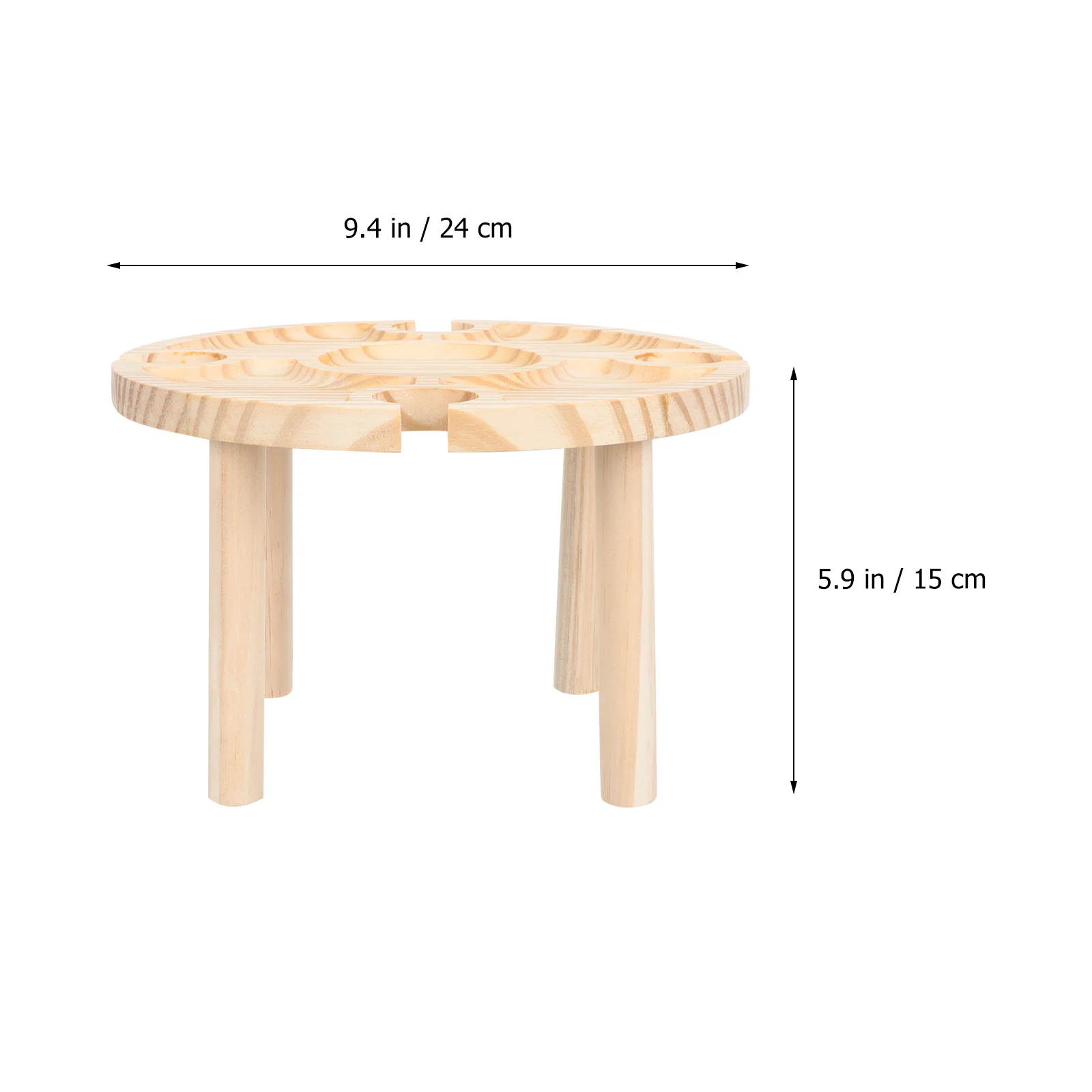 

1Pcs Wooden Wine Table Portable Eco Friendly Outdoor Picnic Storage Holder Wine Glass Snack Table Serving Desk