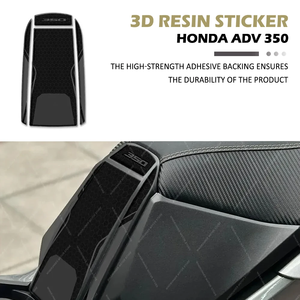 For Honda Adv 350 ADV 350 Motorcycle Sticker 3D Resin Footboard Lower Saddle Decal Accessories