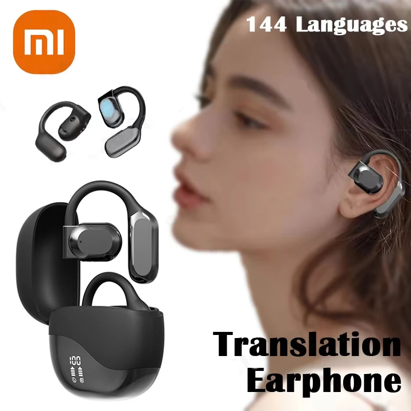 Xiaomi 新しいリアルタイム AI 翻訳イヤホン Bluetooth 互換 5.4 ノイズキャンセリングスマート音声翻訳イヤーフックイヤホン