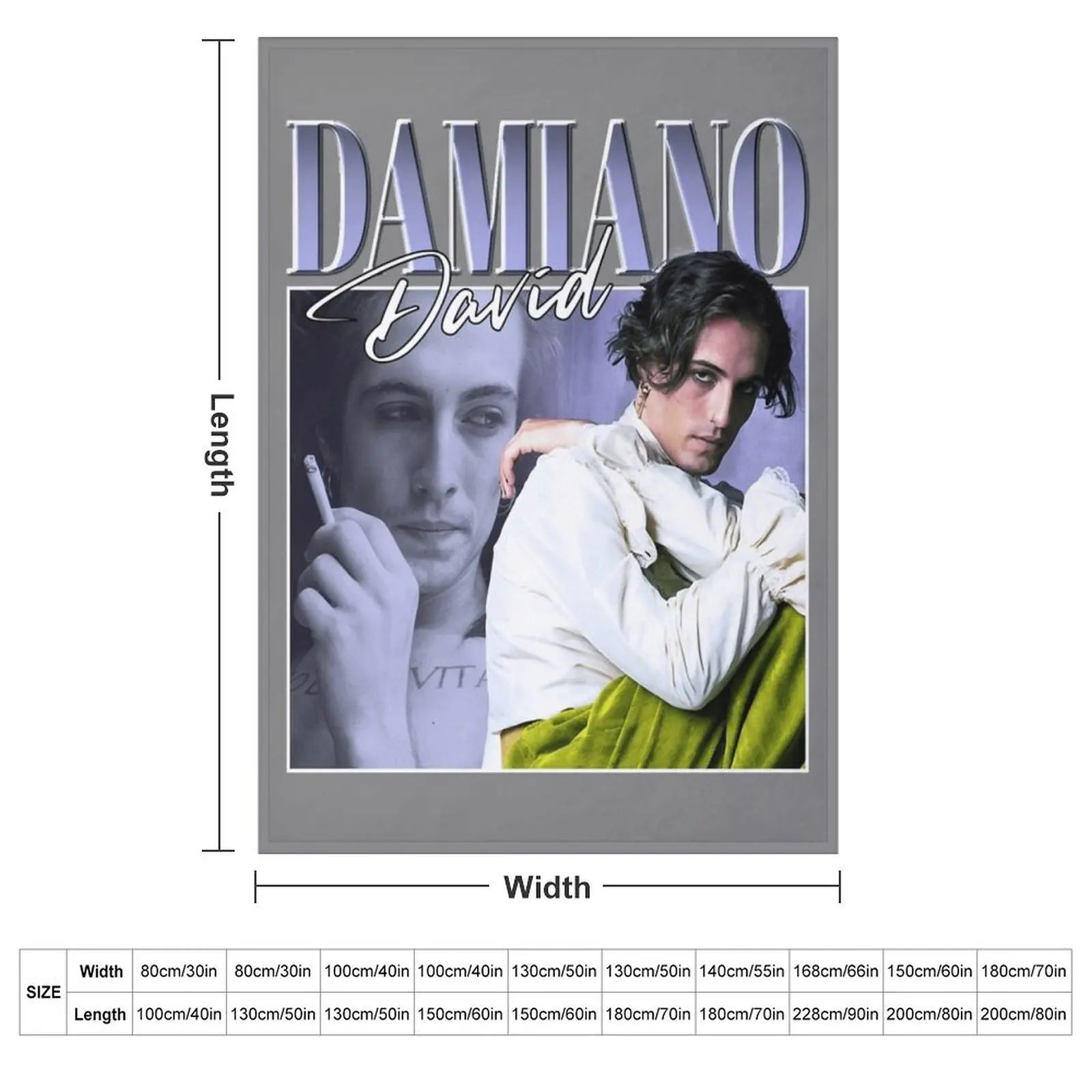 Damiano David Maneskin M?neskin Eurovision 2021 Throw Blanket Picnic Blankets For Baby Bed Fashionable Blankets