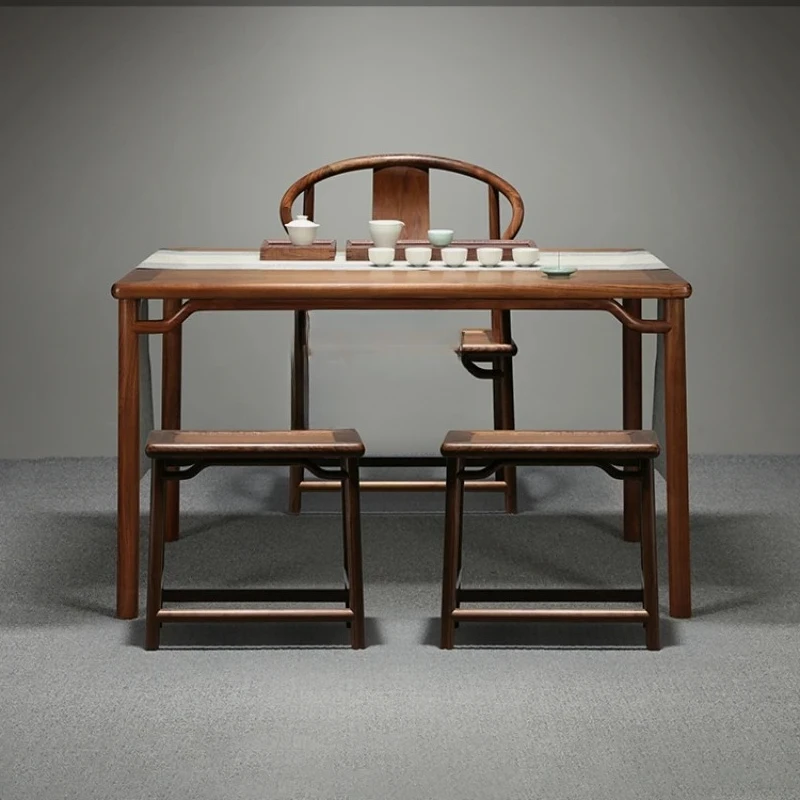 

Балконный стол-стул в китайском стиле из черного ореха, костюм, маленький чайный столик, чайный столик