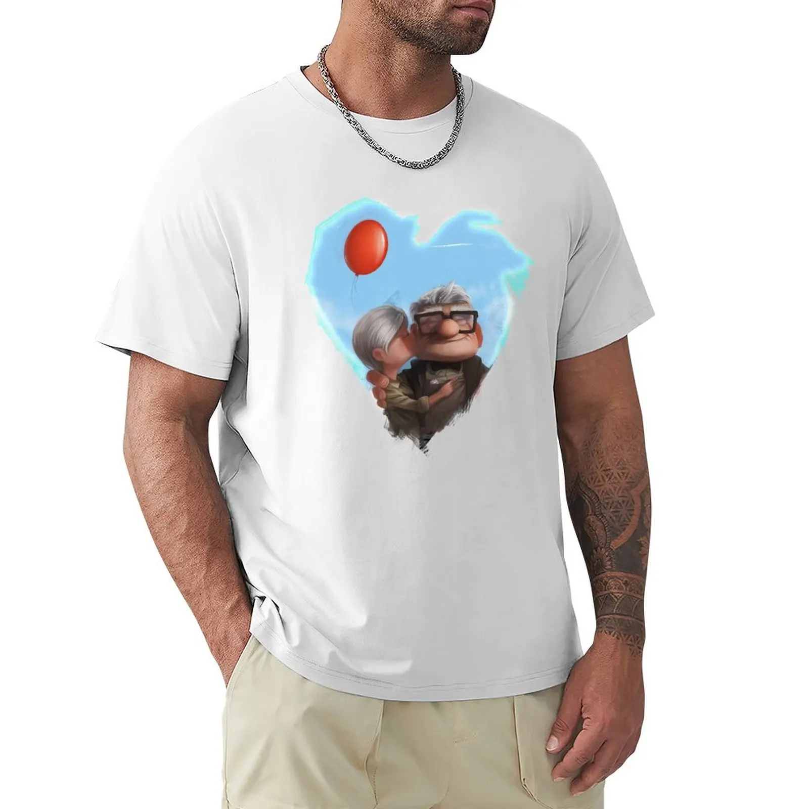 

Ellie and Carl Up movie T-shirt customs design your own plain big and tall t shirts for men