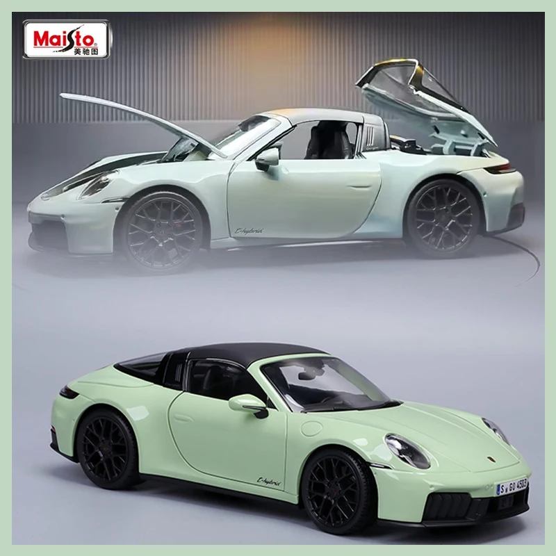 

Maisto 1:18 Porsche Targa 4 Gts Alloy New In Stock Miniature Diecast Model Removable Roof Porsche Roadster Model Toys Kids Gift