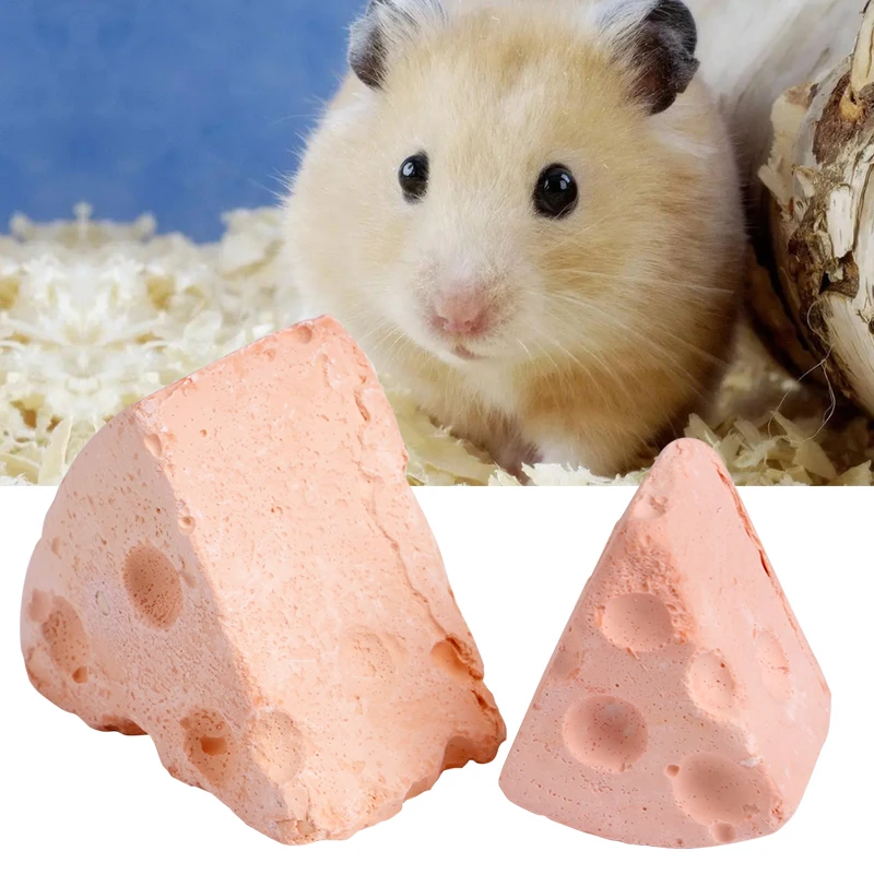 Calcium Grinding Stones For Hamsters Cheese Shape Calcium Stone Chew Toys Mineral Chew Toy Small Chewing Toys For Gerbil Small