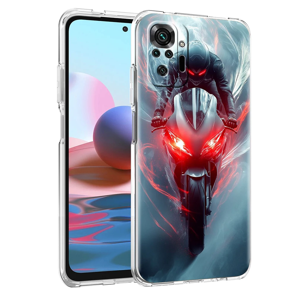 حافظة هاتف شفافة لهاتف Redmi 14C 13C 12C 10C Note 14 13 12 11 K40 K50 Plus Pro 4G 5G غطاء ناعم شل حقائب Fundas للدراجات النارية