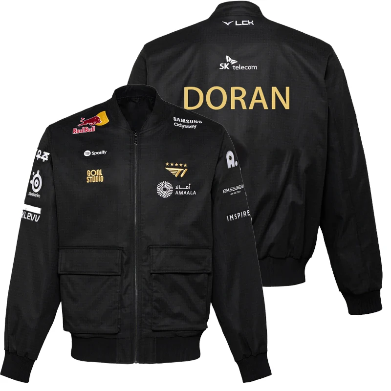 الأكثر مبيعا 2025 T1 WORLDS FAKER الزي الرسمي Veste LOL LCK نهائيات Du Monde Jersey SKT T1 Esports FAKER GUMAYUSI KERIA Jersey Customi