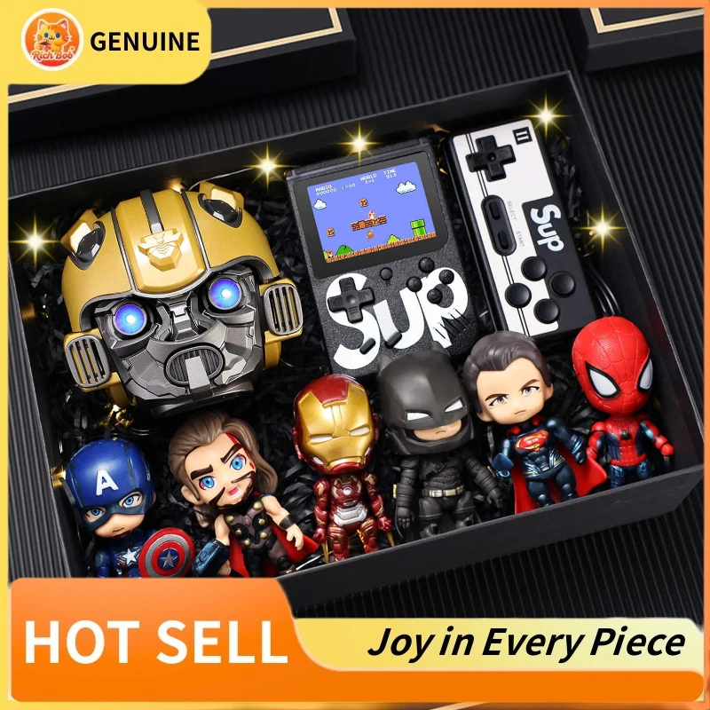 luxury-gift-box-set-marvel-characters-bluetooth-speaker-combination-iron-man-spiderman-batman-superman-premium-collectible-toys