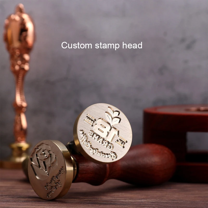 Custom Your Logo Wax Seal for Wedding Invitation Square/Rectangle/Heart Wax Stamp Head  Stamps for Card Making DIY Craft Suppy