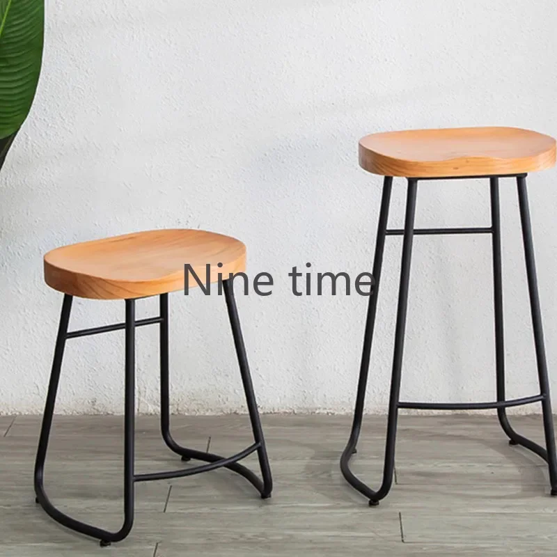 Mini tabouret de luxe en rotin avec dossier haut, chaise grise et dorée, tabourets empilables en fer, meubles de magasin, piste de bar, ol, maison, cuisine