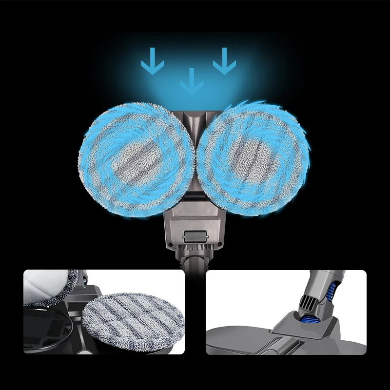 For Dyson V6 V7 V8 V10 V11 Vacuum Cleaner Accessories Superfine Fiber Brush Head Mop Cloths Replacement Washable Mop Rags Pads view 5