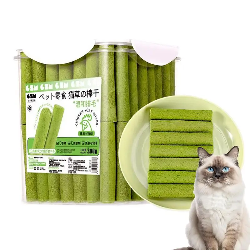 Cat Grass Teeth Grinding Stick Pet Snacks Hairball Removal Mild Hair Row Ready To Eat Baby Cat Teeth Cleaning Cat Grass Stick