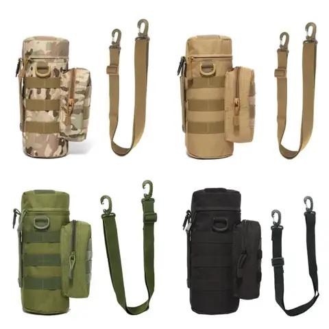 Tactical Molle Water Bottle  Pouch Holder Outdoor Travel Camping Hiking Cycling Fishing Hunting Water Bottle Kettle Carrier
