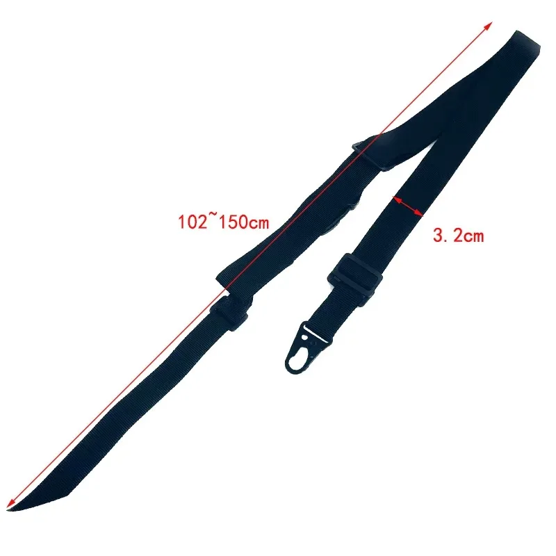 في الهواء الطلق 3 نقطة حبال حزام الكتف قابل للتعديل في الهواء الطلق بندقية الرافعة حزام الكتف مشبك معدني حزام الصيد #6