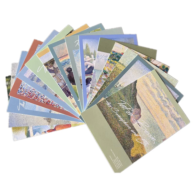 

15 Pcs/Set Georges Seurat Artwork Series Lettercard Creative Postcard Gift Wish Greeting Card Invitation Message Blessing Decor