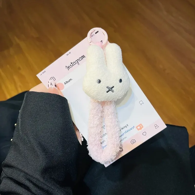 Miffy Rabbit Mobile Phone Case Lanyard Creative High-value Cartoon Doll Style Men's and Women's Cute Anti-lost Woven Keychain