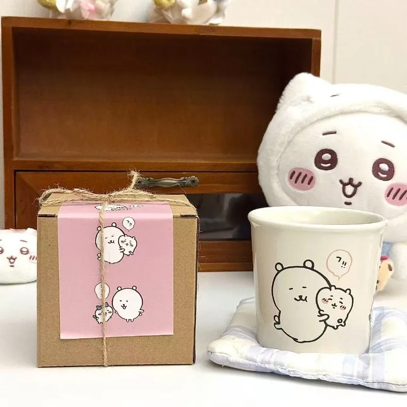 Anime Chiikawa Joke Bear Ceramic Mug Gift Box Thickened Large Capacity Coffee Tea Cup Smooth Surface Drinkware Home Office Daily - view 3