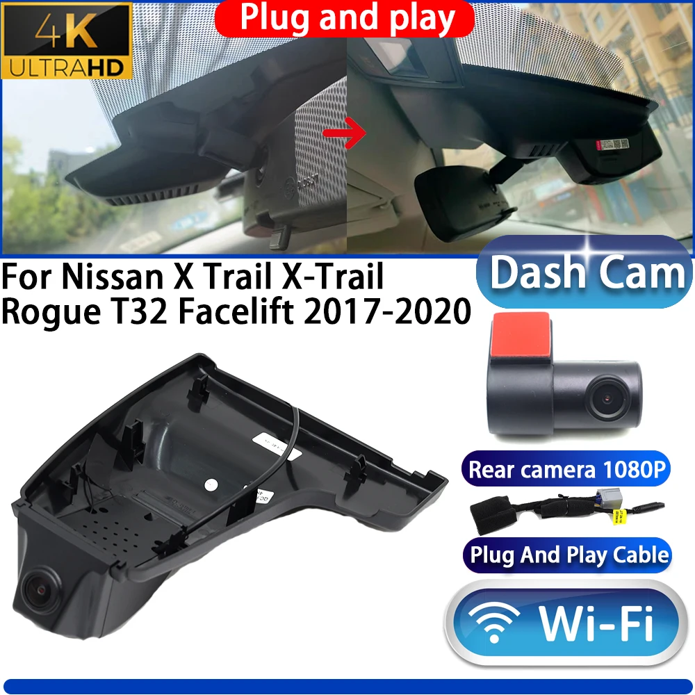 

HighCity For Nissan X Trail X-Trail Rogue T32 Facelift 2017-2020 Dash Cam Camera DVR Night Vision Plug And Play Video Recorder