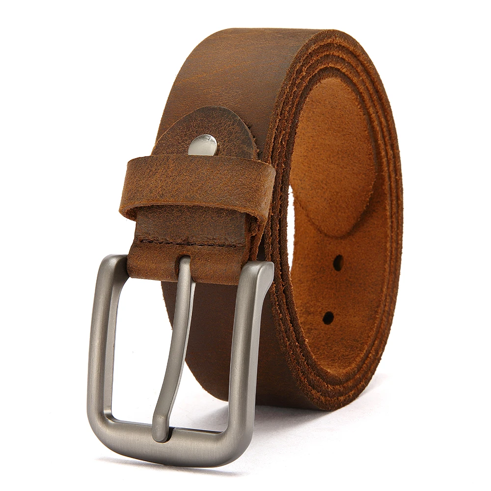 Echtes Leder Für Männer Hohe Qualität Schnalle Jeans Rindsleder Casual Gürtel Business Cowboy Bund Männlichen Mode Designer