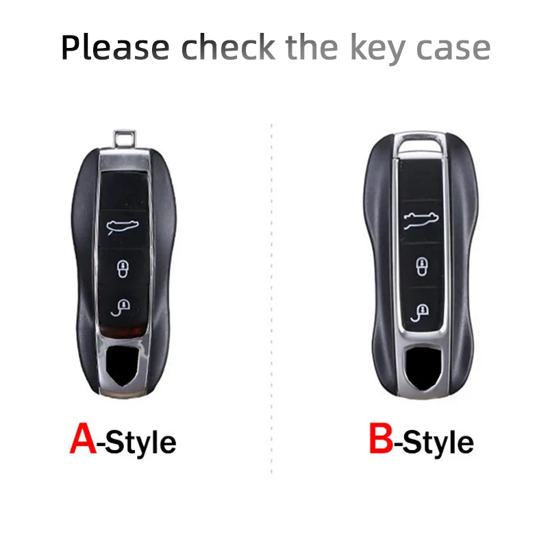 For Porsche 718 Cayenne Panamera 911 Macan Taycan Cayman Boxster Leather Car Key Case Cover Shell Suede Car Accessories