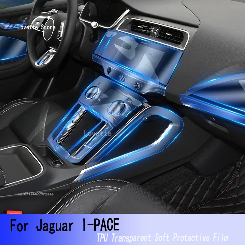 

For Jaguar I-PACE 2020-2023 Car GPS Navigation Instrument Protective LCD TPU Screen Protector Anti-Scratch Film Fitting PPF