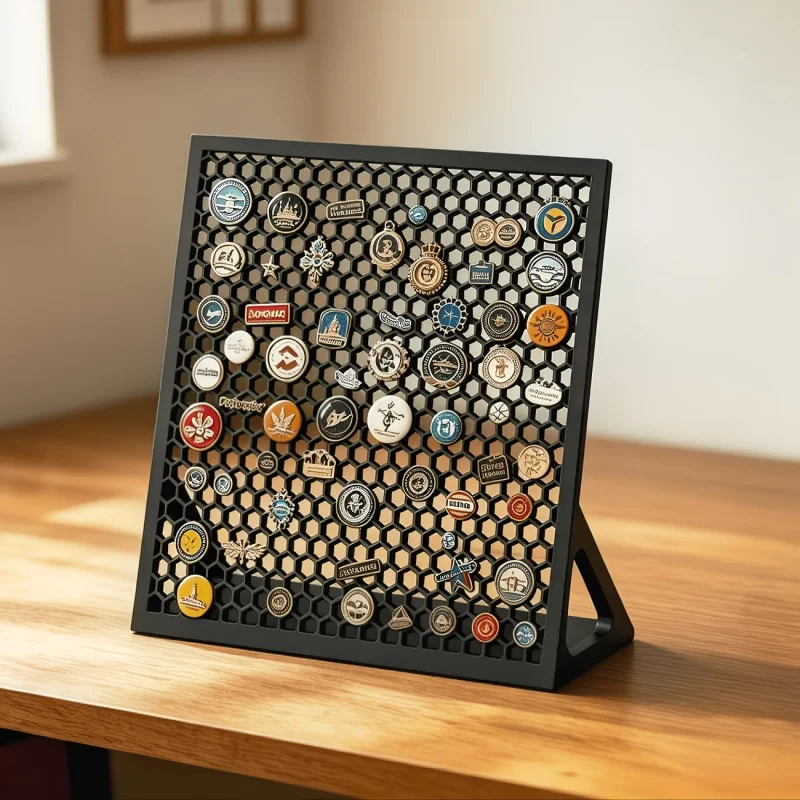 Badge Display Stand Earring Storage RackStable Desktop Brooch Storage Board Enamel Pin Collection and Organization Rack