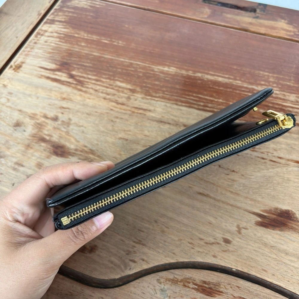 First-layer Cowhide Long Wallet with Integrated Card Holder, Portable Purse and Clutch, Unisex Multi-functional Document Bag - view 5