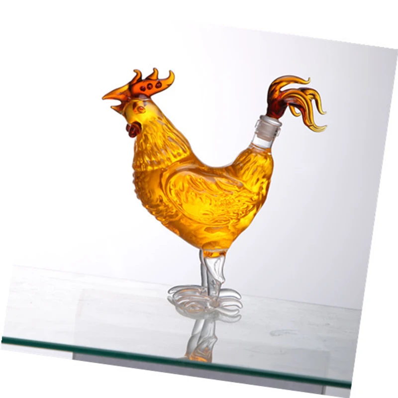 

750ml Luxury Fashion Home Party Animal Chicken Shaped Whiskey Decanter for Liquor Scotch Bourbon Large Capacity Wine Accessories