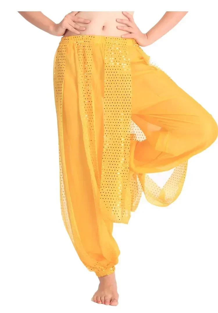 Pantalon de danse du ventre pour femmes, sarouel Genie, Costume Tribal de danse du ventre, pantalon bouffant brillant, le plus récent