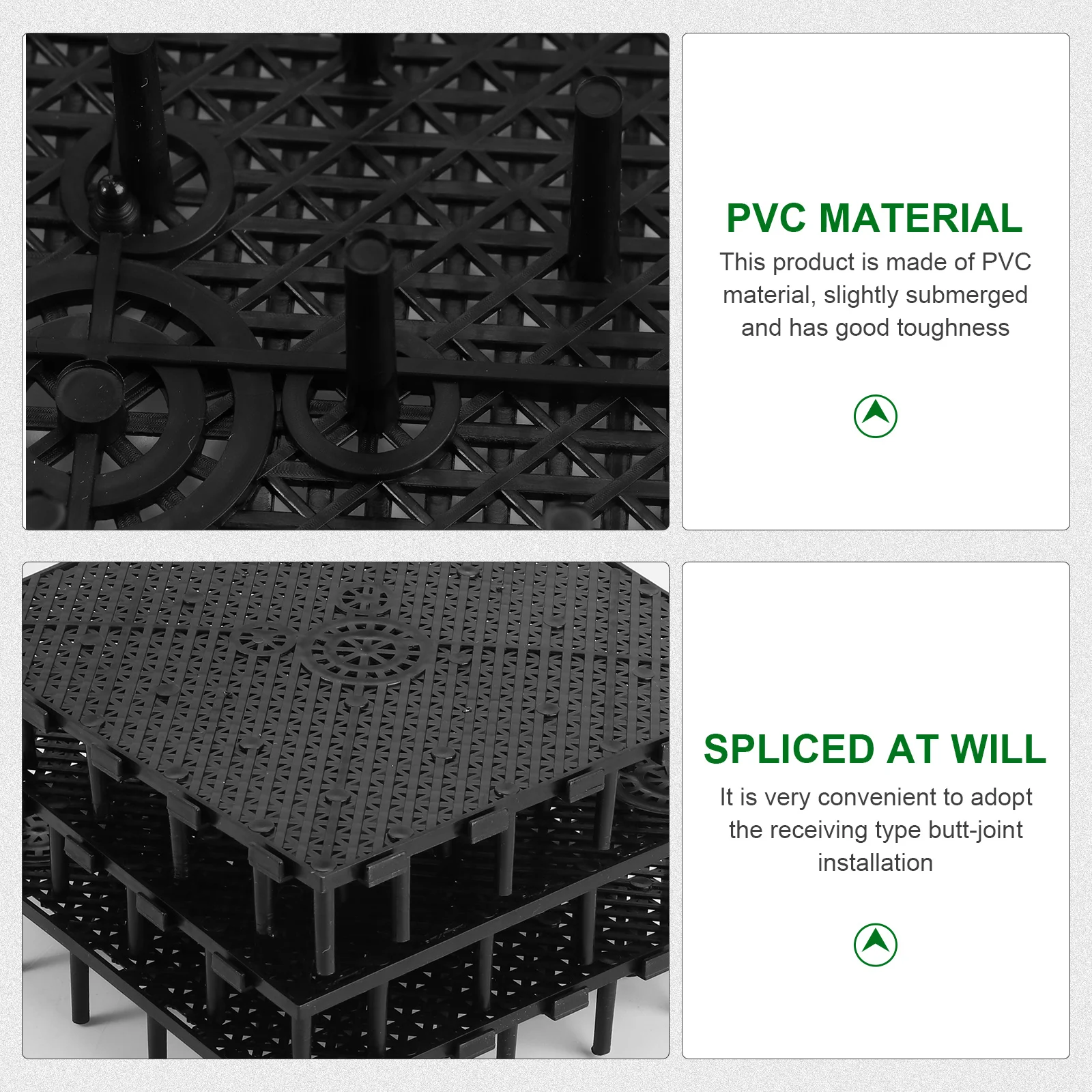 

20pcs Filter Plate PVC Splicing Aquarium Bottom Fish Tank Filters Cuttable Submerged Water Permeability Installation Pet