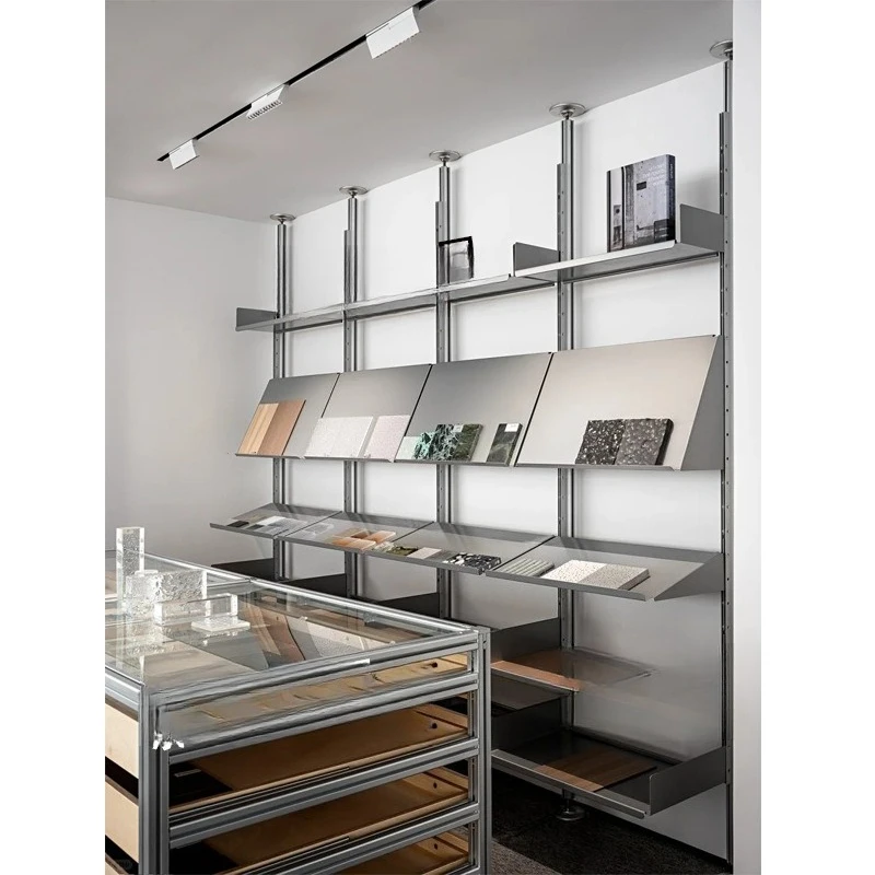 

Wall nano silver multi-layer shelves with floor lockers