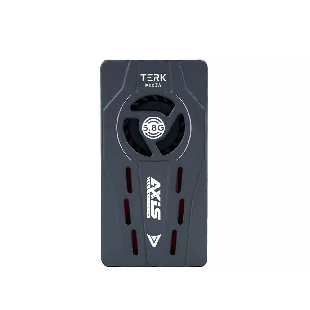 Axisflying TERK Max 5.8G 3W VTX Wentylator CNC Radiator Podwójne przyciski funkcyjne Wbudowany mikrofon Cichy do części dronów RC FPV dalekiego zasięgu