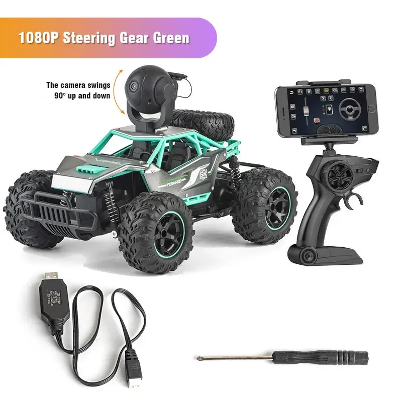 RC High Speed Drift Auto APP Steuerung 1080P ESC Kamera WIFI FPV Legierung Offroad Klettern Fahrzeug Kinder Spielzeug Dual Fernbedienung Lkw