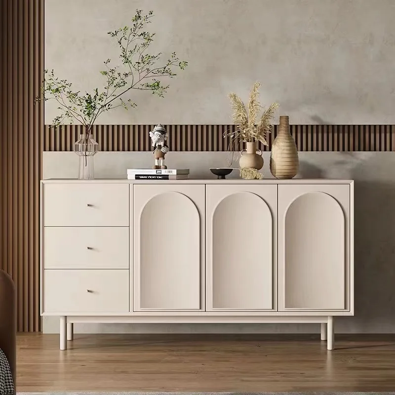 entrance hall, entrance cabinet, cream wind entrance shoe cabinet, dining side cabinet, French living room partition locker