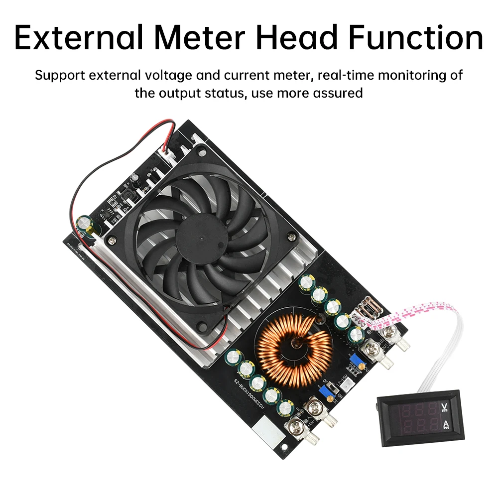 DC-DC Step-down Module 1500W Adjustable Power Supply Module Voltage Regulator DC15V-90V to DC2.5V-72V 1.5-50A BucK Module