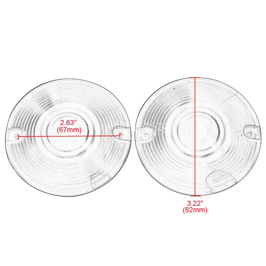 مؤشر الانعطاف الأمامي والخلفي للدراجة النارية ، غطاء عدسة الضوء الأحمر ، نماذج هارلي بجولة على الطريق تجول في King Ultra Glide ، إشارة