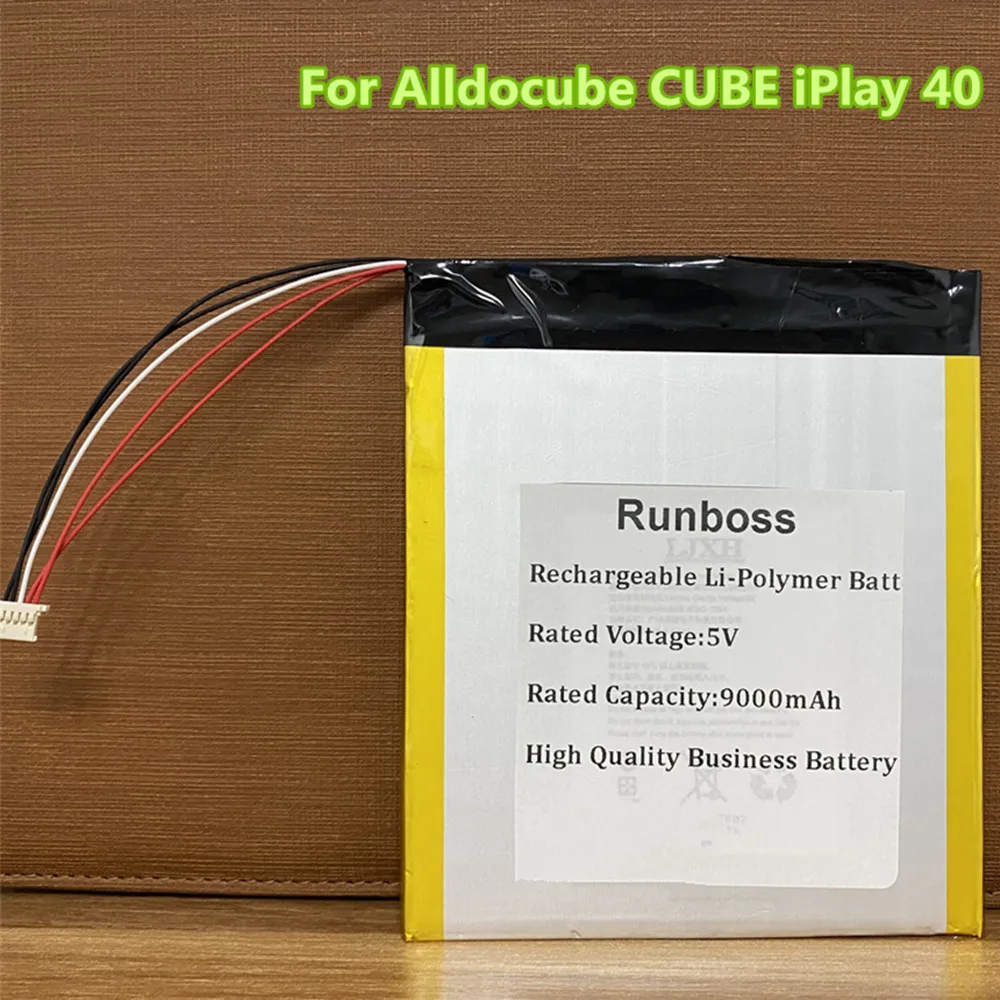 New 9000mAh High Capacity T1020 Tablet PC Battery For Alldocube Cube iPlay 40 iPlay40 Accumulator with 5-Wire Plug