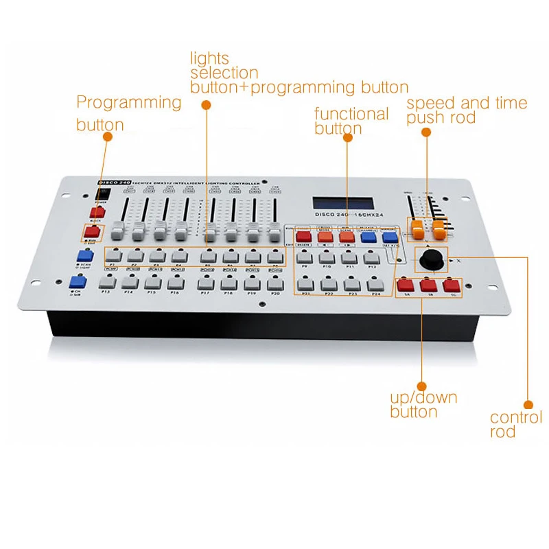 240 Dmx512 Console 100% New Disco Dj Program Device Totall 480 Steps 24 steps Dimming 240 Channel Stage Dmx Console