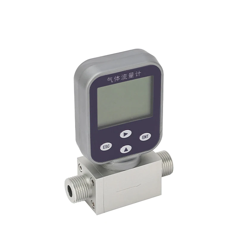 مقياس تدفق كتلة الهواء الرقمي الحراري المحمول عالي الدقة 0-300SLPM مخصص OEM يدعم الغاز المتوسط