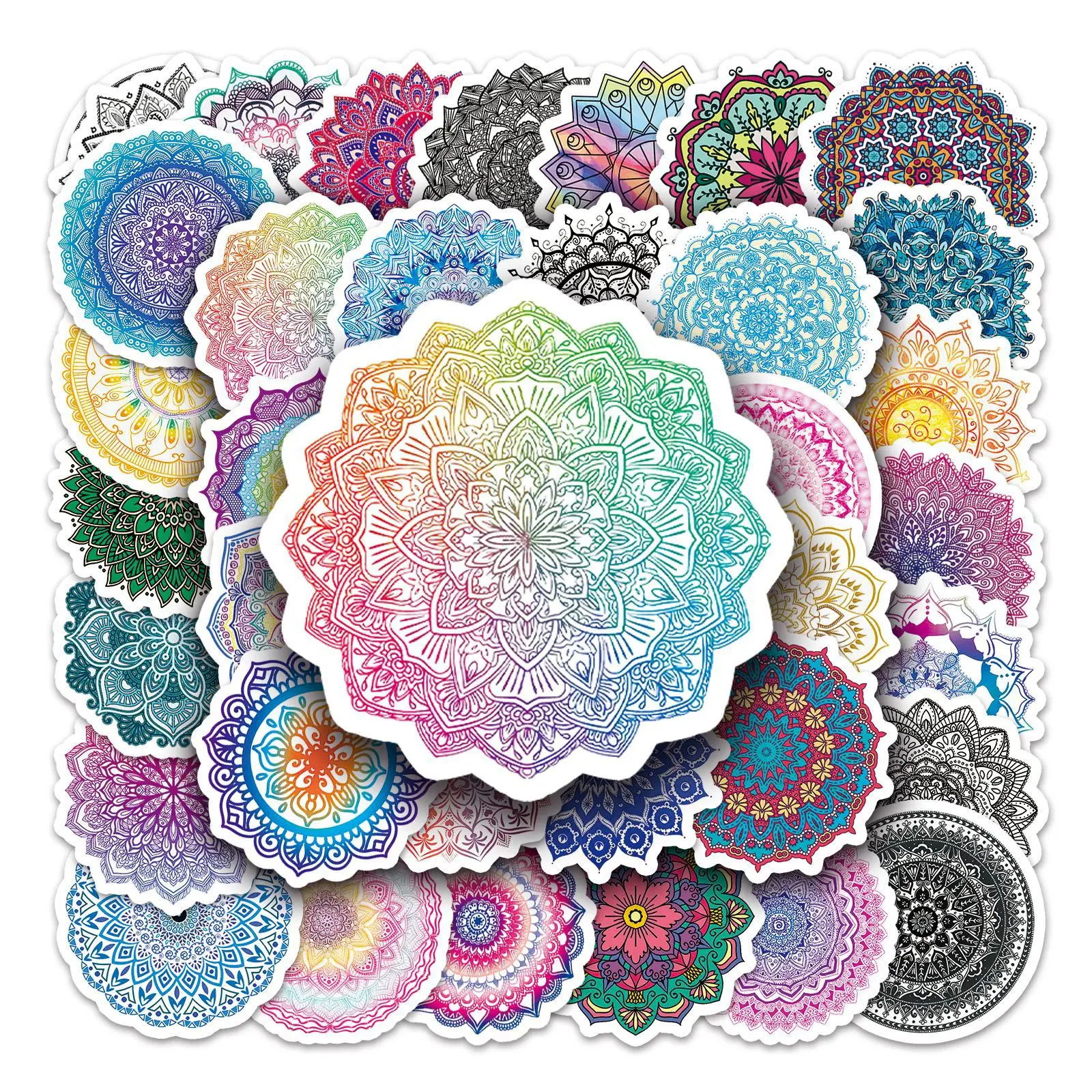 

10/50PCS Mandala Graffiti Sticker Personality Creative Decoration Mobile Phone Case Water Cup Luggage Waterproof Decal