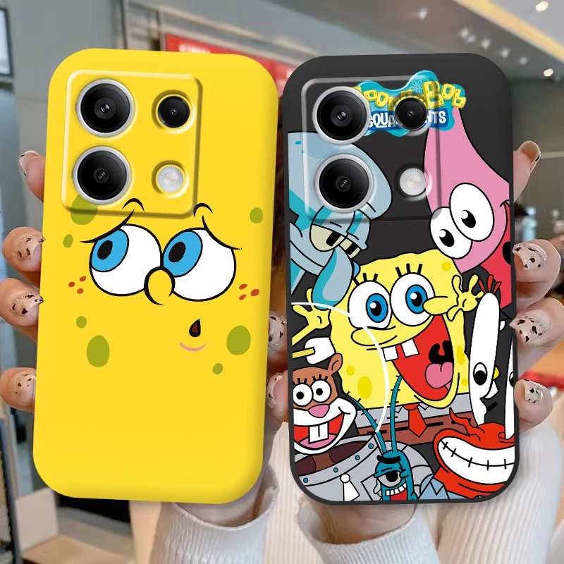 For Redmi Note 13 Pro 4G 5G Case Anime Cartoon SpongeBobs Patrick Stars Funny Fundas For Xiaomi Redmi Note13 Pro Soft TPU Capa