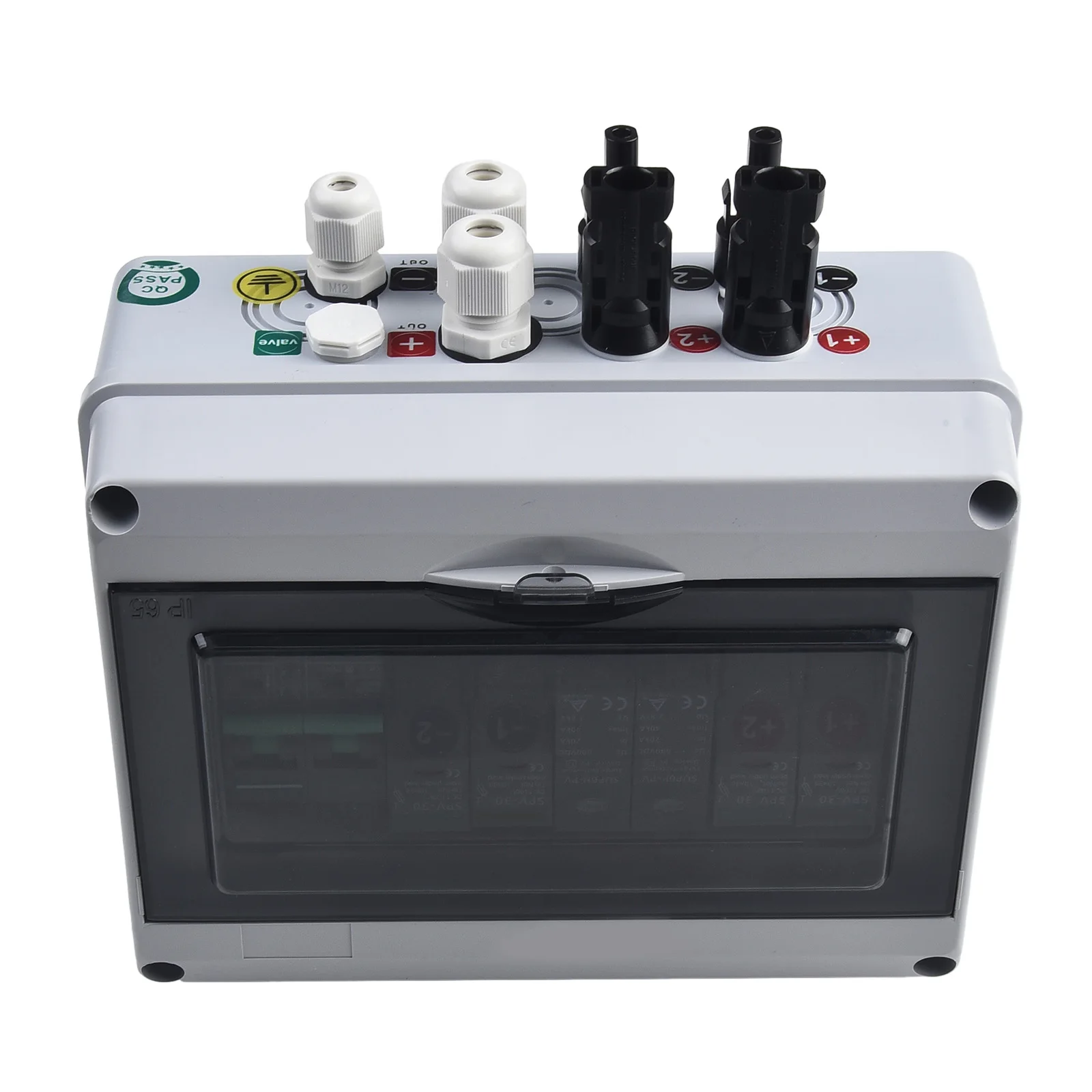 550V Outdoor PV Combiner Box 2In1Out with IP65 Waterproof and DC Protection for Solar Panel System Connections