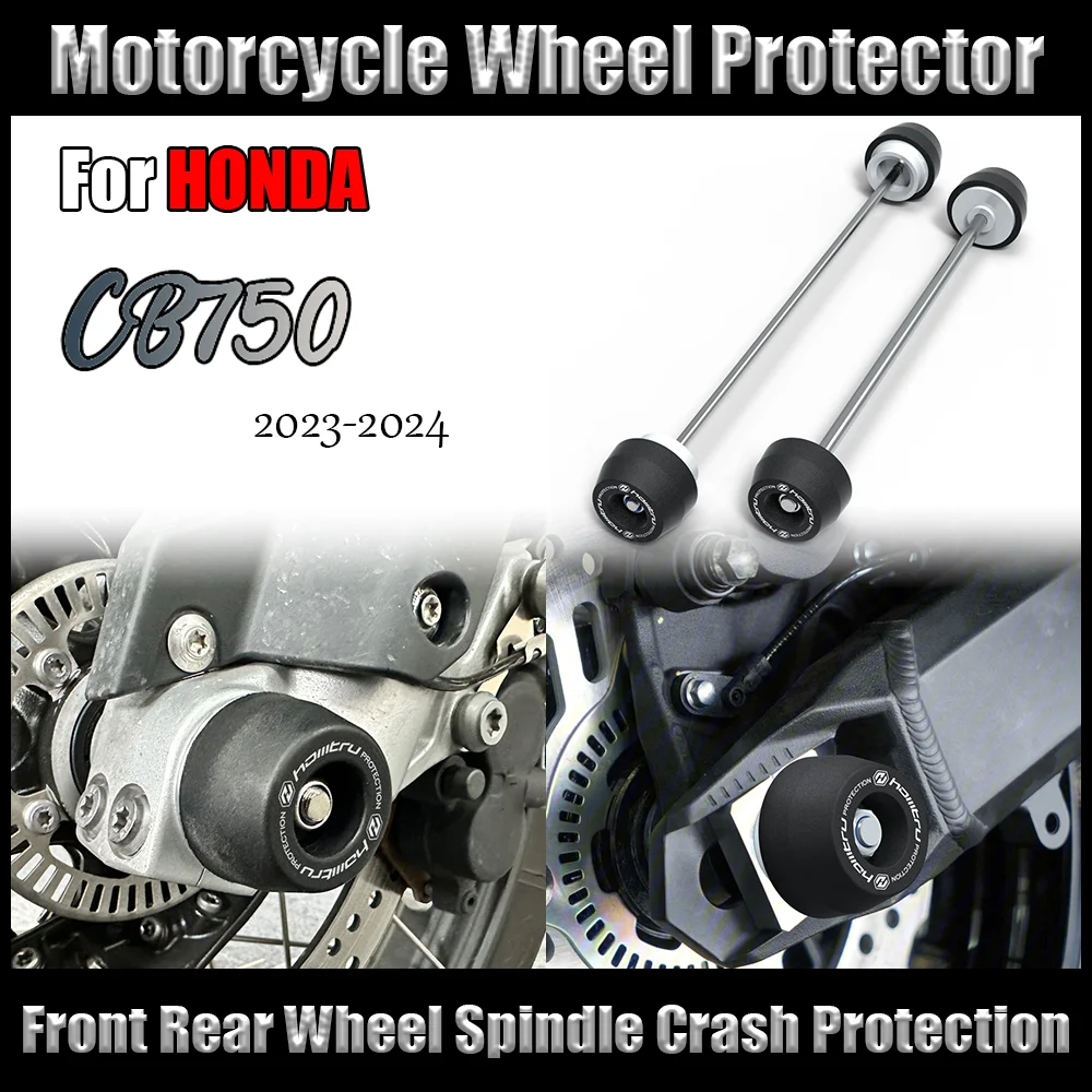 

Motorcycle Wheel Protector For HONDA CB750 2023-2024 Front Rear Axle Fork Crash Slider Front Rear wheel Spindle Crash Protection